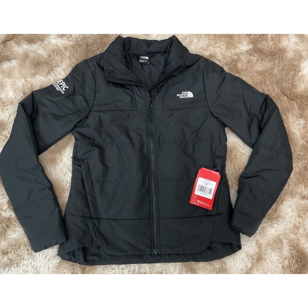 The North Face Womens Junction Insulated Jacket Black Puffer Small NEW logo